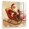 Kerst - Slee - Kerstman plexiglas 5mm klein -zzzproduct_nieuw