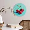 Kersen - Rood - Drie - Geverfd Wandcirkel kunststof plaat 5mm dik klein -sfeer4