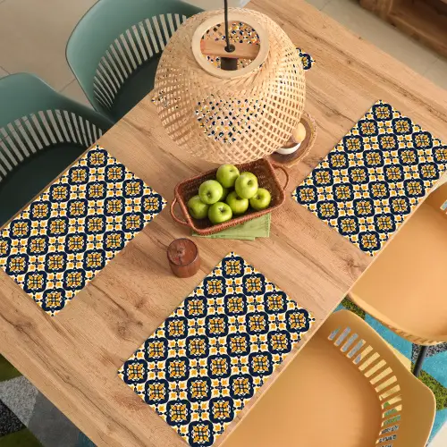 Patroon - Siertegel - Kleurrijk Placemat vinyl groot 368 -zzsfeer5_Kitchenyeah-website