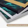 Turquoise - Bliksem  - Wolken Textielframe zwart klein 947 -USP_kleurenNL