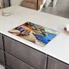 Kustdorp - Huisjes - Mozaïek - Zee Inductie beschermer vinyl 3mm klein -sfeer8