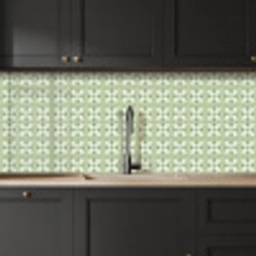 Patroon - Bloemenvorm - Groen keuken achterwand 2 middel 871 -sfeer1