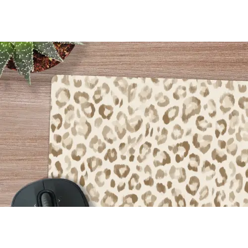 Luipaard - Klassiek - Beige muismat rubber klein 262 -closeup