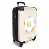 Voetbal in beige pastel kleuren NBS - Handbagage koffer - Volwassenen Unisex middel -productfoto_3d
