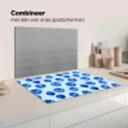 Bessen - Modern - Blauw Inductie beschermer vinyl 3mm klein 276 -wsfeer7_website