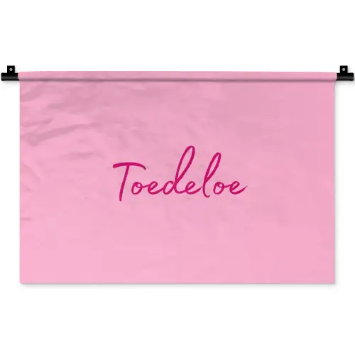 Toedeloe - Roze - Minimalistisch Wandkleed katoen klein -zz3d
