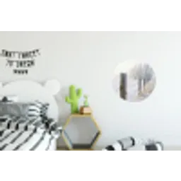 Hek - Sneeuw - Mist - Platteland - Nostalgisch Wandcirkel aluminium klein -kinderkamer