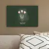 Tulpen - Roze - Tekst - Love canvas 2cm klein -sfeer3