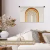 Minimalistisch - Boog - Lijnen - Beige Wandkleed katoen klein -sfeer1