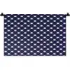 Oceaan - Schelp - Blauw - Wit Wandkleed katoen klein 269 -zz3d