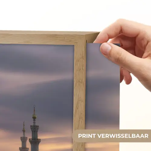 Zonsondergang - Moskee - Wolken - Islamitisch Light Box met batterij (Wandlamp) middel -USP_websiteprintNL
