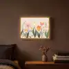 Pasteltinten - Bloemen - Illustratie Light Box met batterij (Wandlamp) middel -sfeer4