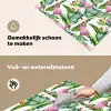 Inductie beschermer - Flamingo - Bladeren - Afdekplaat voor kookplaat - Tropisch Inductie beschemer met haakjes middel -ky-schoon-nl