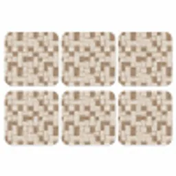 Blok - Patroon - Bruin onderzetter kurk middel 366 -3d