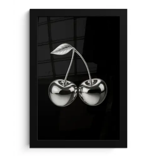 Kers - Luxueus - Metallic fotolijst zwart zonder passe partout klein -3d