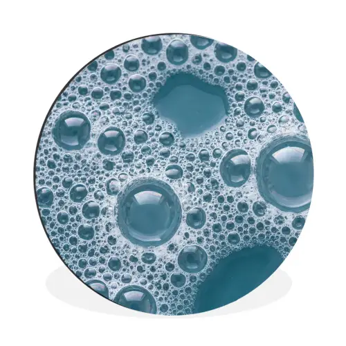 Schuim - Water - Textuur Wandcirkel aluminium klein -3d