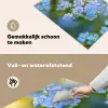 Bloemetjes - Blauw - Vergeet mij nietjes Inductie beschemer met haakjes klein -ky-schoon-nl