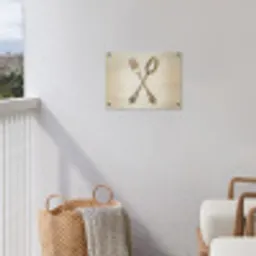 Beige - Vintage - Bestek tuinposter los doek klein -sfeer8