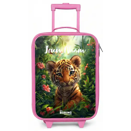 Tommy tijger Kinderkoffer - Roze klein -zz3dotto