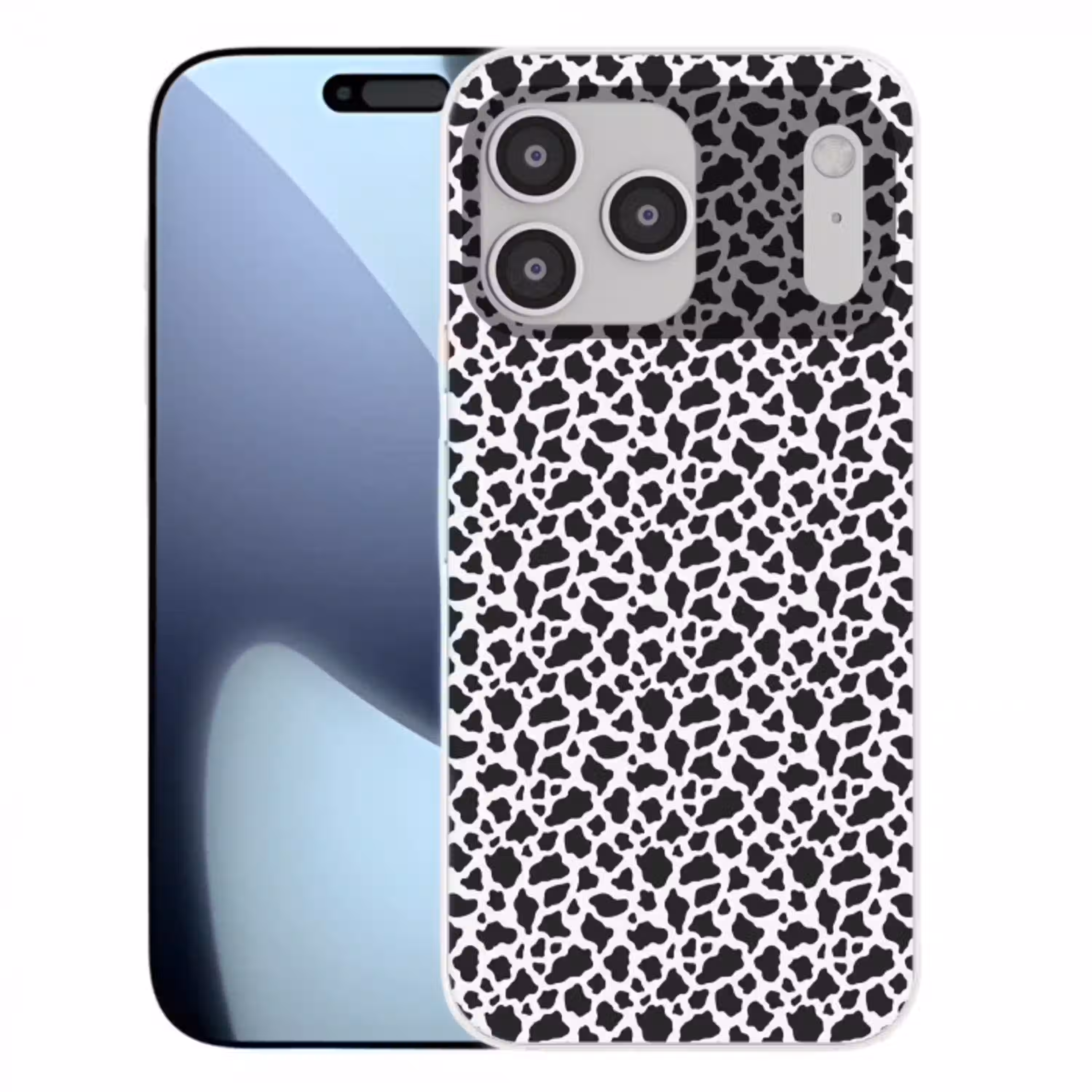 Koe - Vlekken - Patroon - Zwart Telefoonhoesje iPhone 17 Pro Max klein 879 -3d