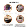Edelstenen - Vormen - Hartje - Kleurrijk Inductie beschermer vinyl 3mm klein -zzzzzzz-td-werking