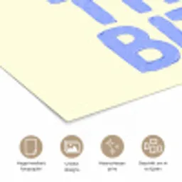 100% that bitch - Blauw - Wit poster papier klein -closeup_NL