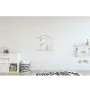 Beton - Grijs - Wit textielposter latten blank klein -kinderkamer