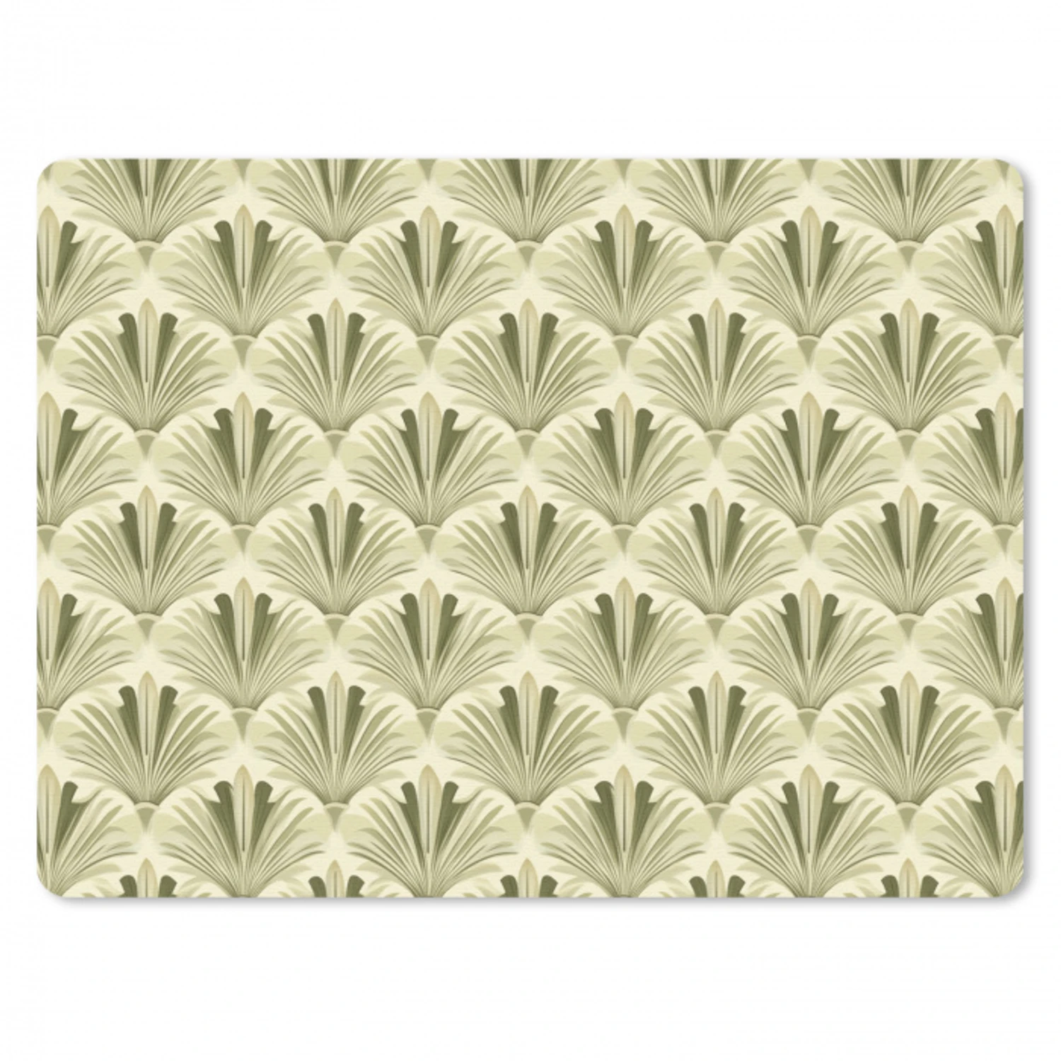 Klassiek - Waaier - Groen muismat rubber klein 262 -3d