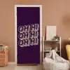 Oh hi - Paars - 3D deurposter klein -sfeer1