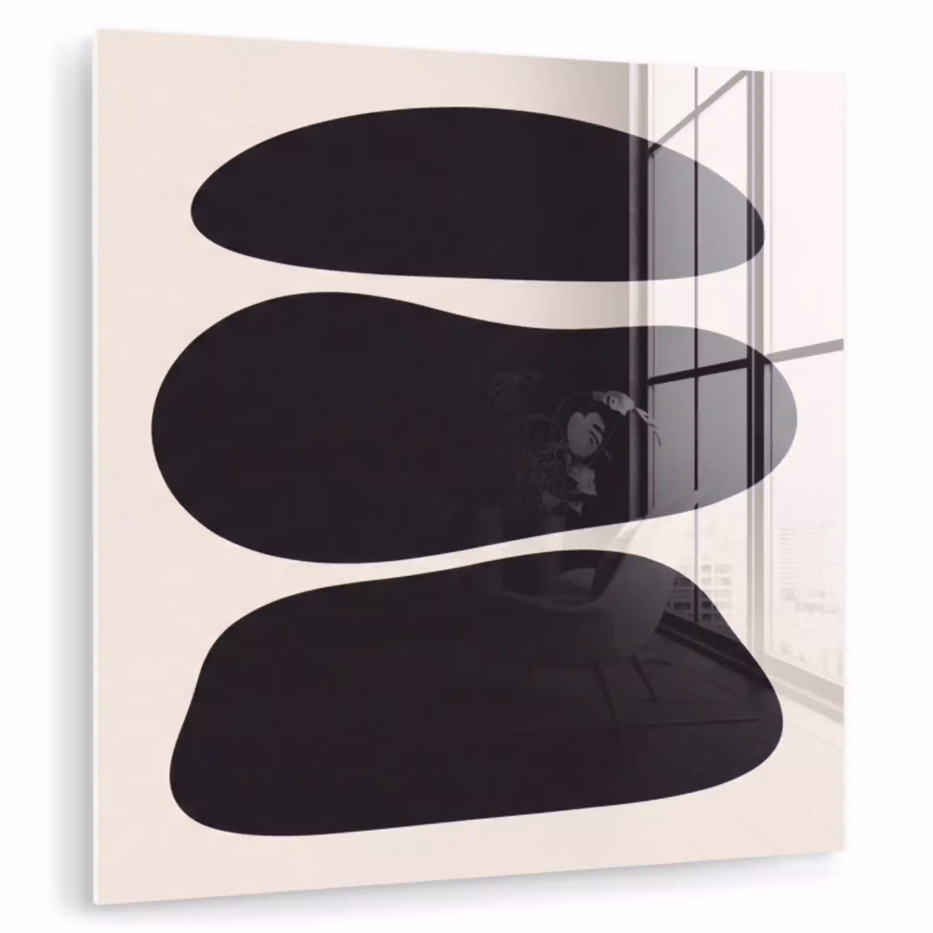 Vormen - Organisch - Zwart plexiglas 5mm klein -zzzproduct_nieuw