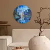 Stad Kuala Lumpur - Skyline - Wolkenkrabbers - Water Wandcirkel plexiglas klein -sfeer1