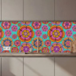 Design - Flower Power - Kleuren keuken achterwand 2 middel 871 zz_3dshopping