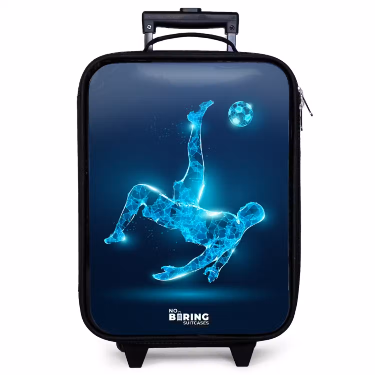 Children's suitcase - Omake in blue neon soccer