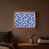 Abstract - Bloem - Blauw Light Box met batterij (Wandlamp) middel 907 -sfeer4