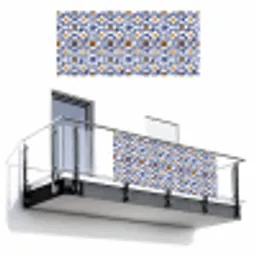 Patroon - Modern - Kleurrijk Balkonbeschermer Duitsland klein 596 -3d