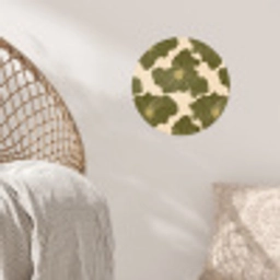 Modern - Abstract - Groen Wandcirkel behangsticker klein 186 -sfeer4