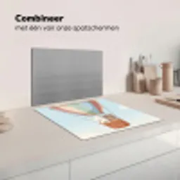 Luchtballon - Beren - Pastel Inductie beschermer vinyl 3mm middel -wsfeer7_website
