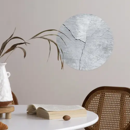 Beton - Scheur - Grijs Wandcirkel behangsticker klein -sfeer3