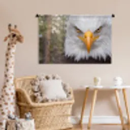 Amerikaans - Zeearend - Portret - Geel Wandkleed katoen middel -wsfeer5_kind