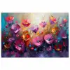 Bloemen - Botanisch - Kunst - Roze - Natuur poster papier klein -3d