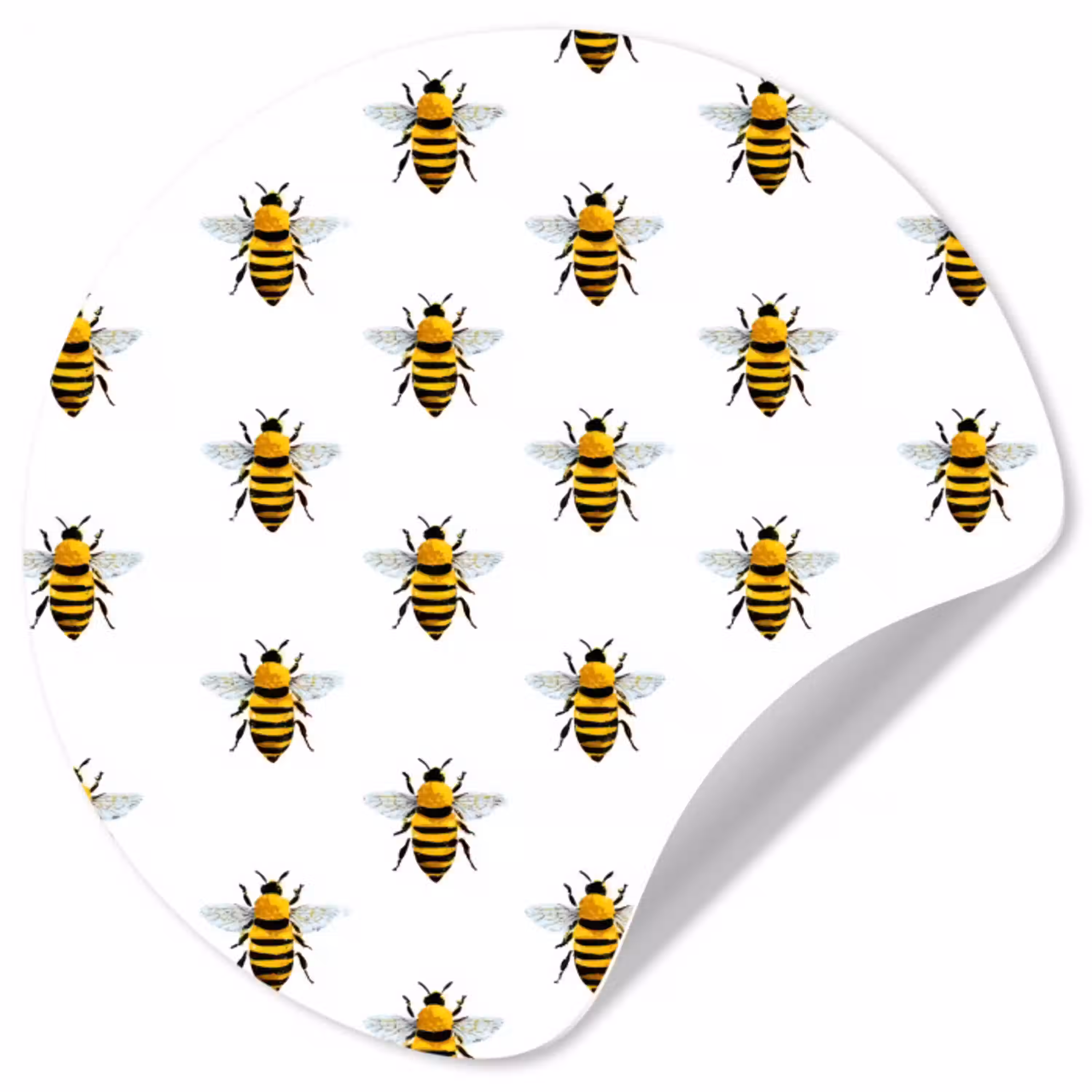 Bijen - Tijdloos - Wit Wandcirkel behangsticker klein 186 -3d