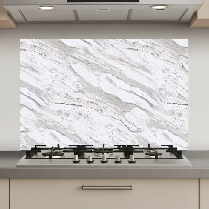 Marmer - Wit - Grijsgroen keuken achterwand spatscherm klein 900 -3d_website