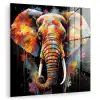 Olifant - Graffiti - Zwart - Dieren - Kleuren plexiglas 5mm klein -zzzproduct_nieuw