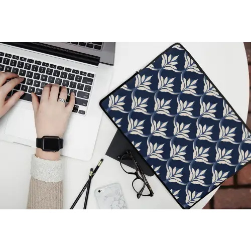 Modern - Ontwerp - Blauw laptophoes neopreen klein 279 -bureau
