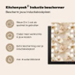 Bloemen - artistiek - Goud Inductie beschermer vinyl 3mm middel 274 -zzzzzzusp-haakje_NL