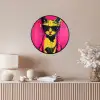 Kat - Art - Zonnebril - Roze Fotolijst rond zonder passe partout klein -sfeer3