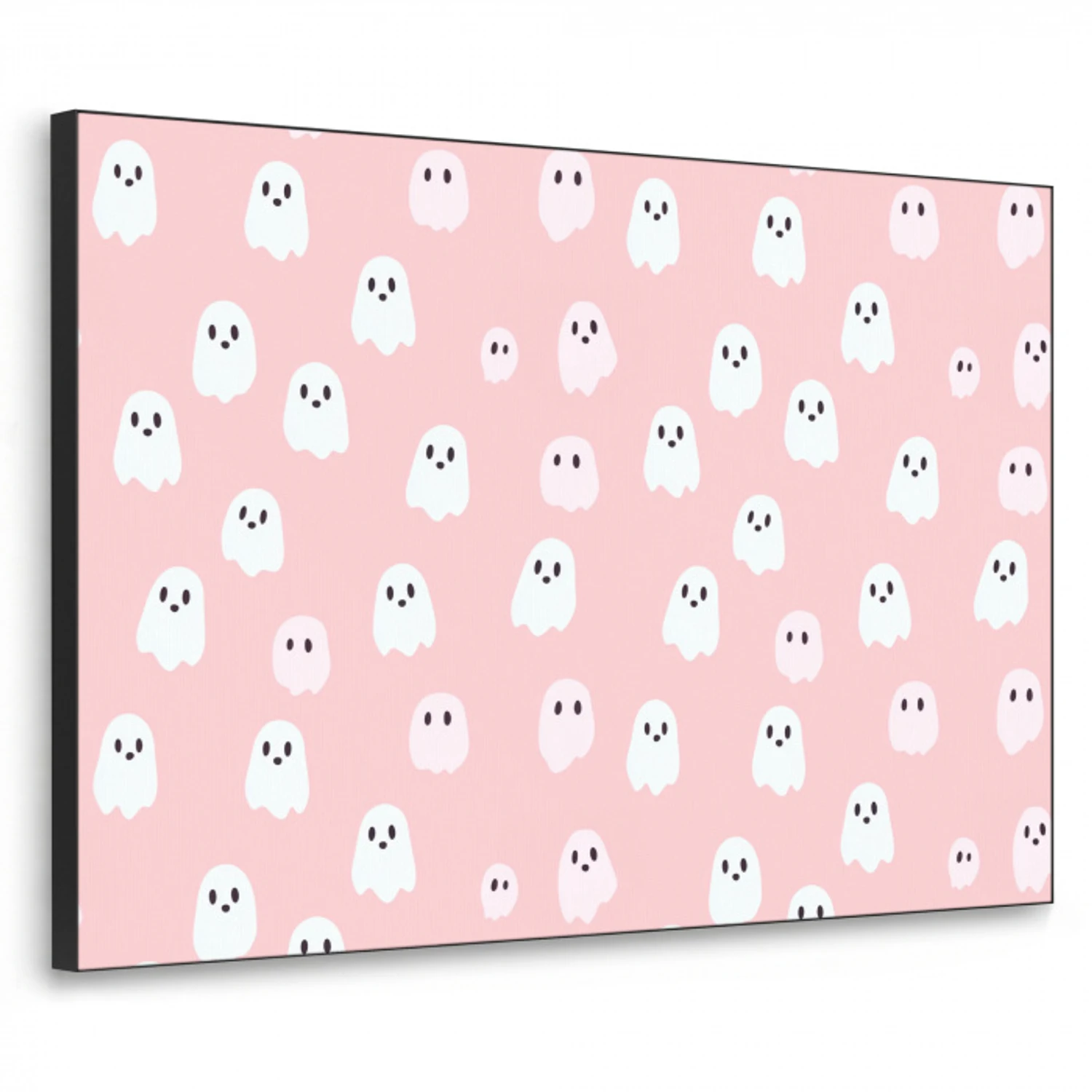 Spookjes - Patroon - Roze Textielframe zwart klein 947 -3d