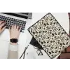 Bloemen - Dessin - Zwart laptophoes neopreen klein 279 -bureau