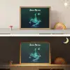 Voetbal - Voetballer - Jongen - Zwart Light Box met batterij (Wandlamp kind) middel -sfeer3_kind