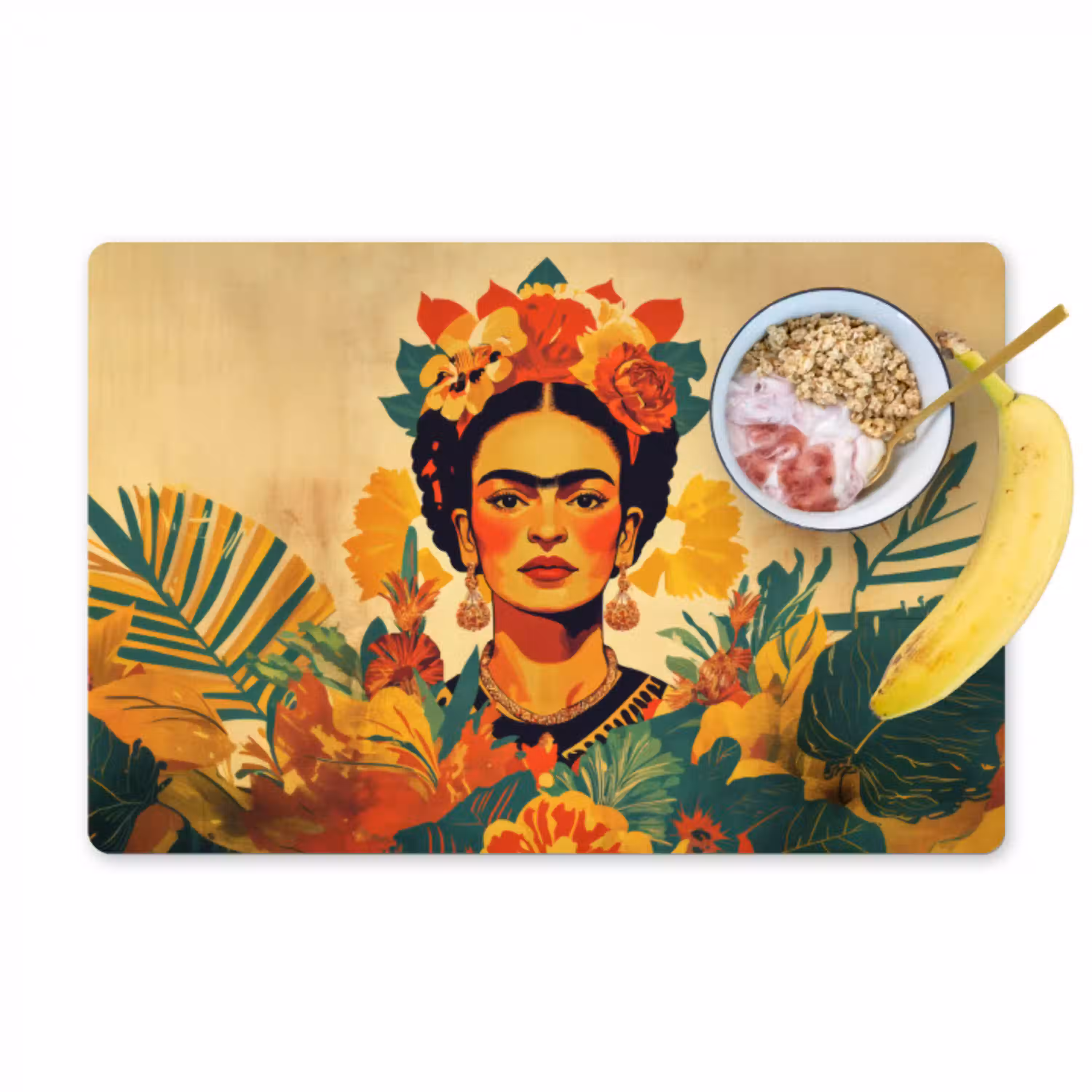 Vrouwelijk - Bloemen - Sieraden Placemat vinyl groot -zzzproduct_Kitchenyeah-website